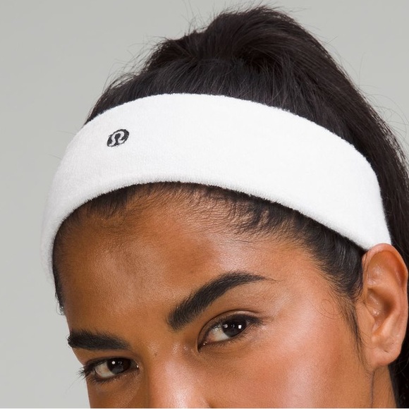 ‼️SOLD‼️ Lululemon White Unisex Cotton Terry Sweatband - Picture 3 of 8